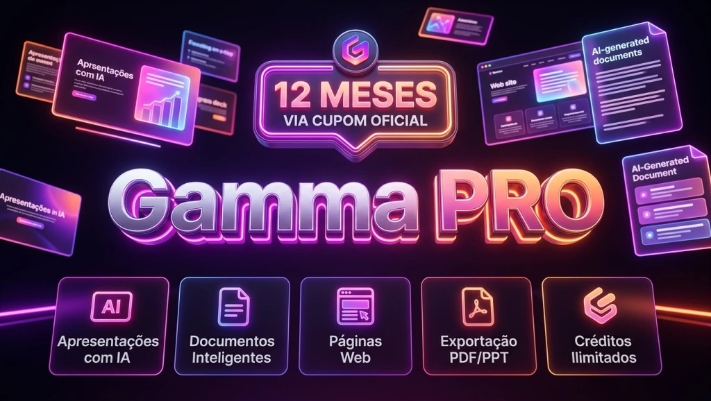 Gamma Pro 12 Meses - Cupom Oficial