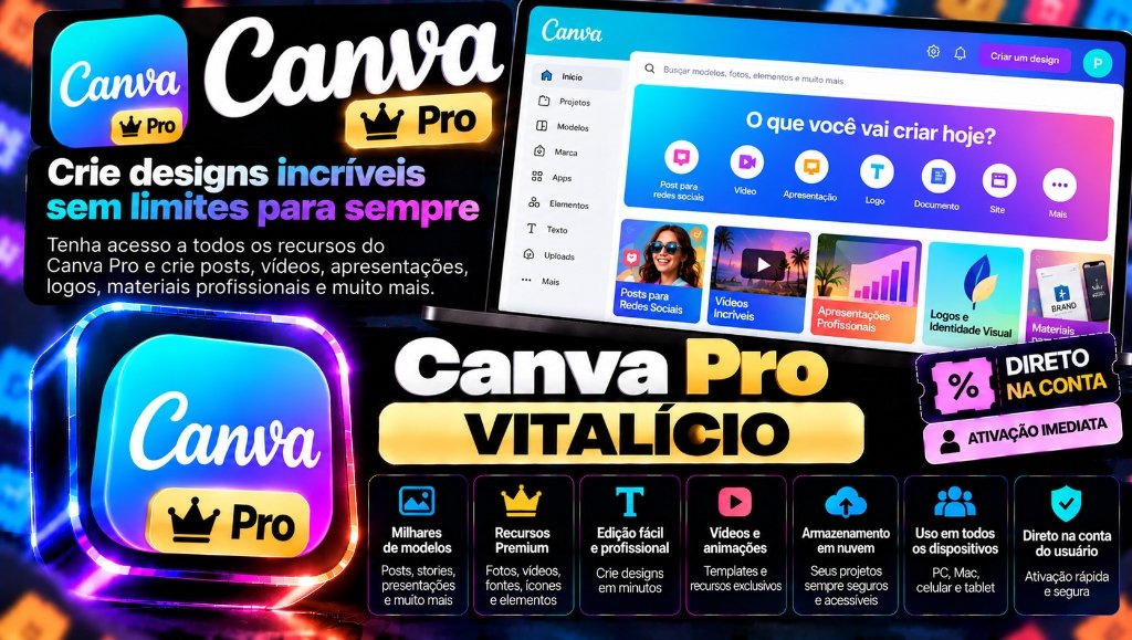 Canva Pro Vitalício - Link de Ativação