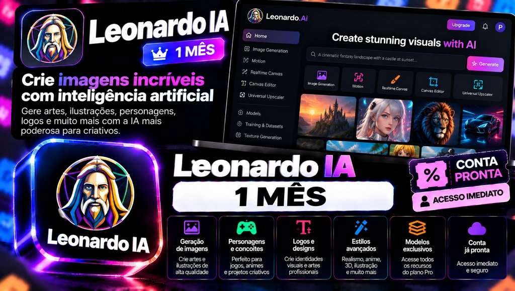 Leonardo AI Essential 1 Mês - Conta 100% Privada