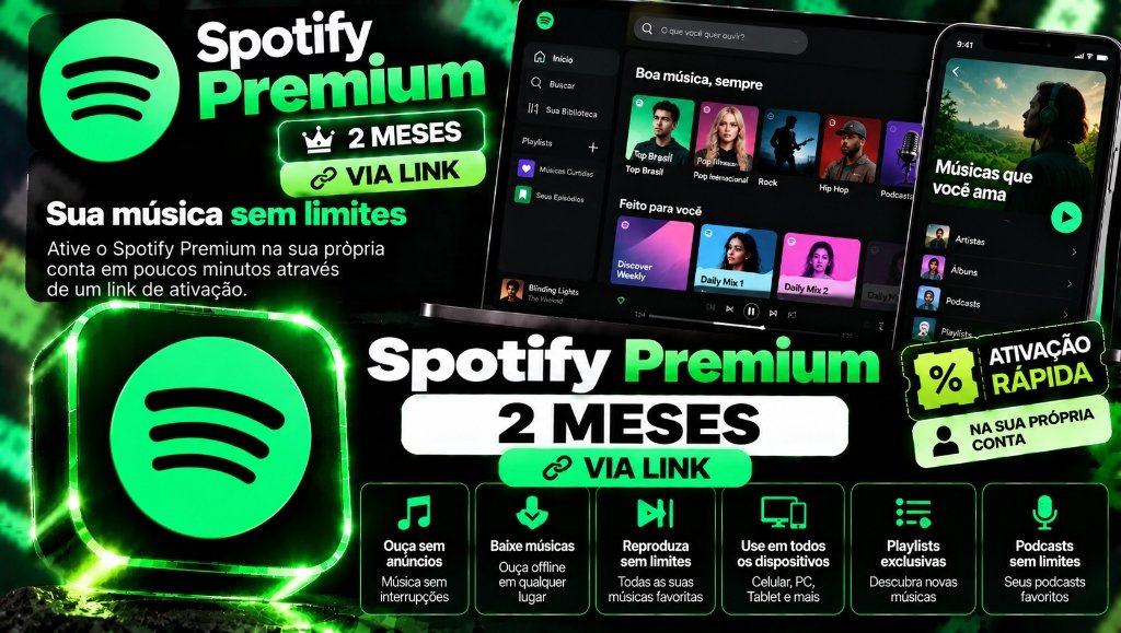 Spotify Premium 2 Meses - Link de Ativação